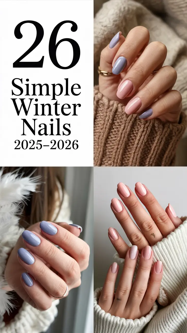 Simple Winter Nails 2025–2026: Chic, Easy & Inspiring Cold-Season Designs