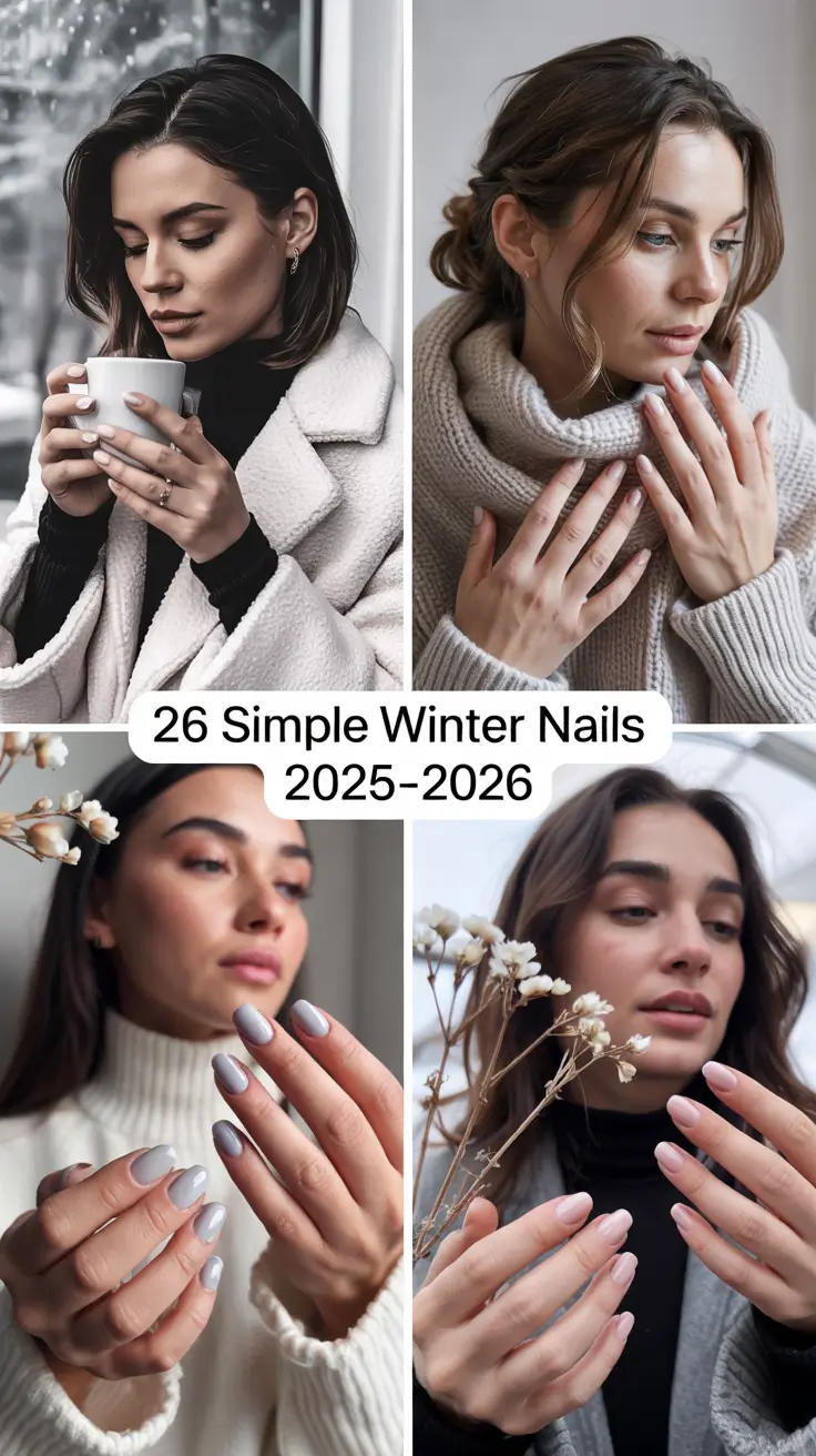 Simple Winter Nails 2025–2026: Chic, Easy & Inspiring Cold-Season Designs