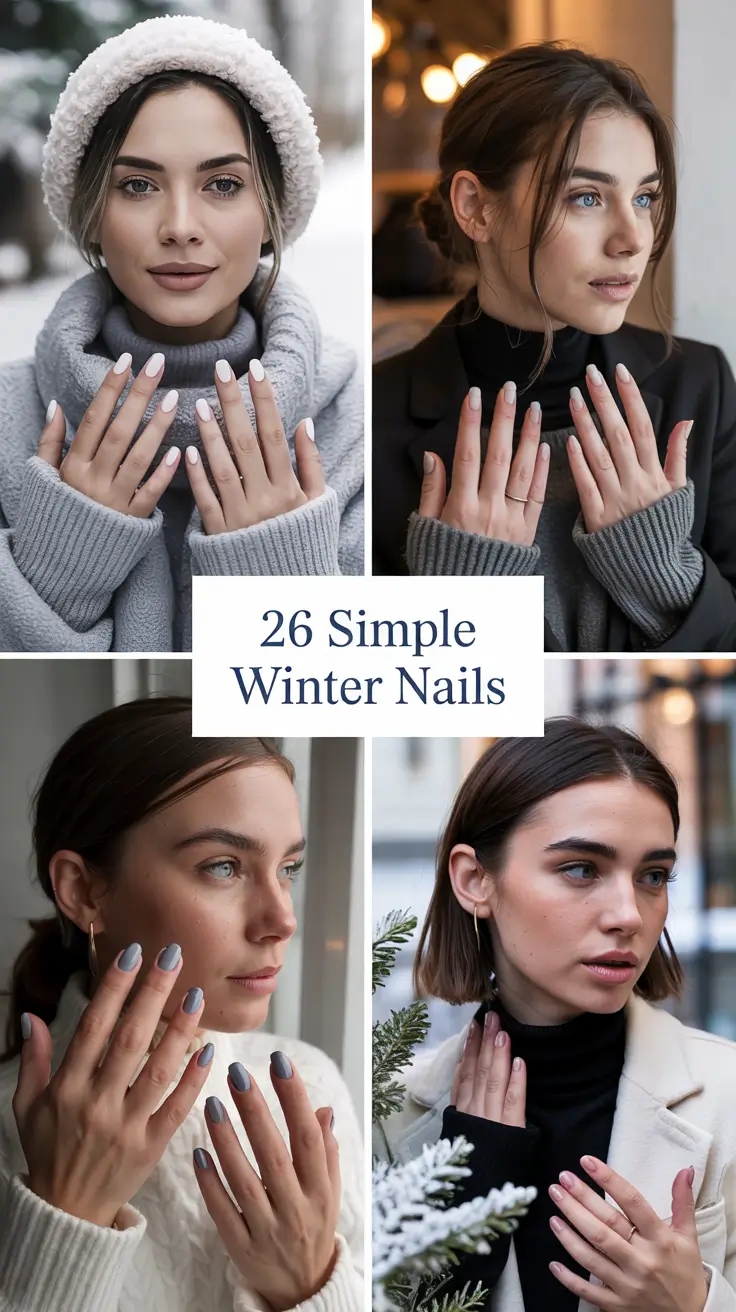 Simple Winter Nails 2025–2026: Chic, Easy & Inspiring Cold-Season Designs
