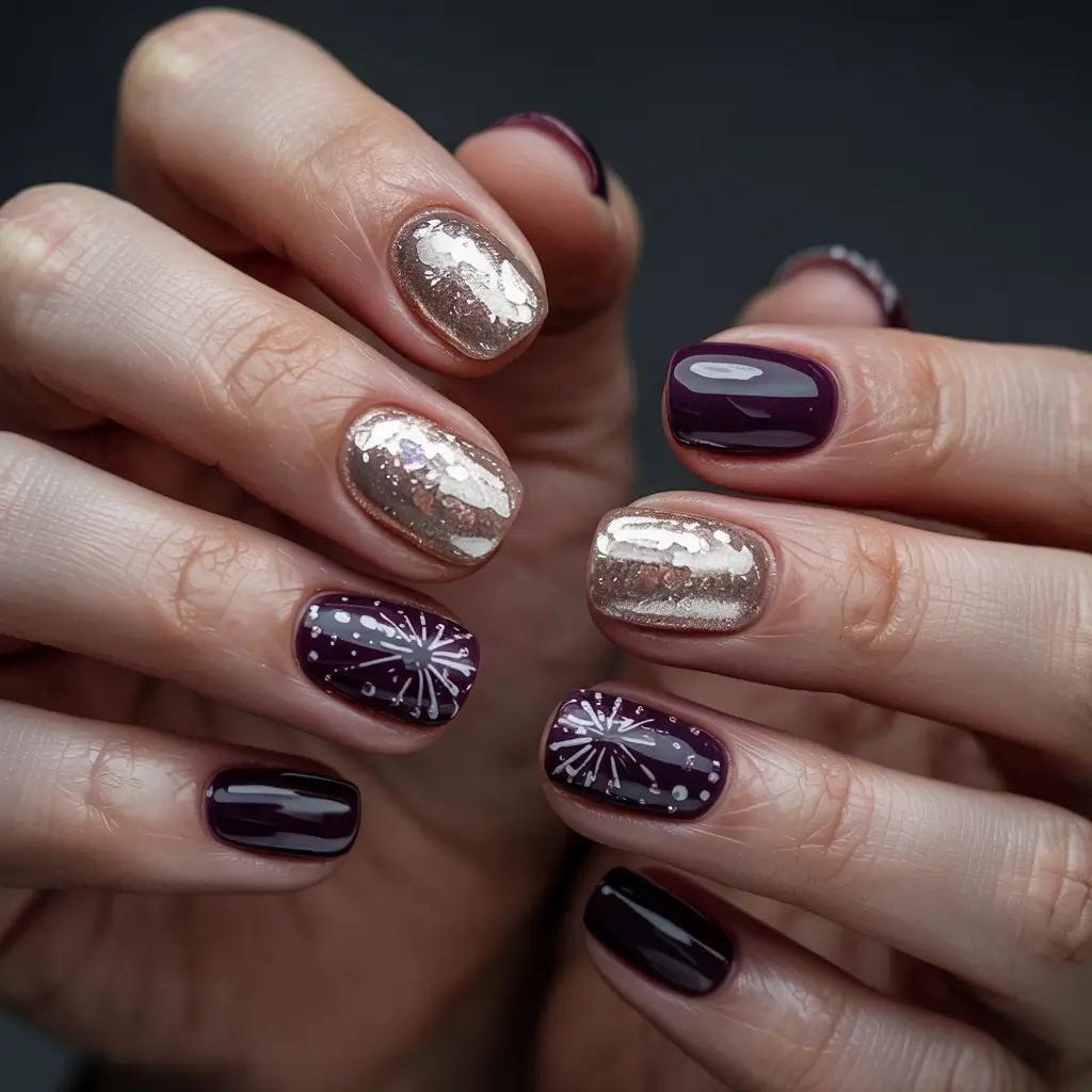 winter-nails-ideas-2025-mulled-wine-firework-spark