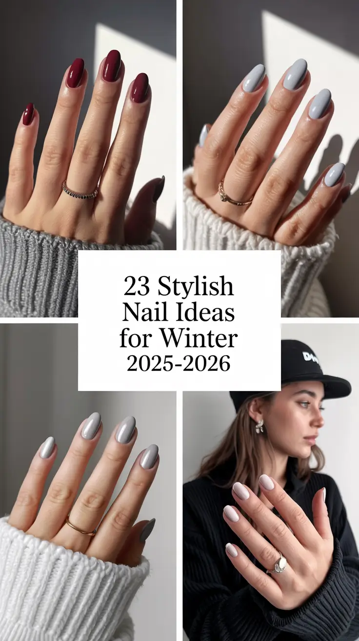 Stylish Nail Ideas for Winter 2025–2026: Classy, Cute & Elegant Winter Nail Designs You’ll Love