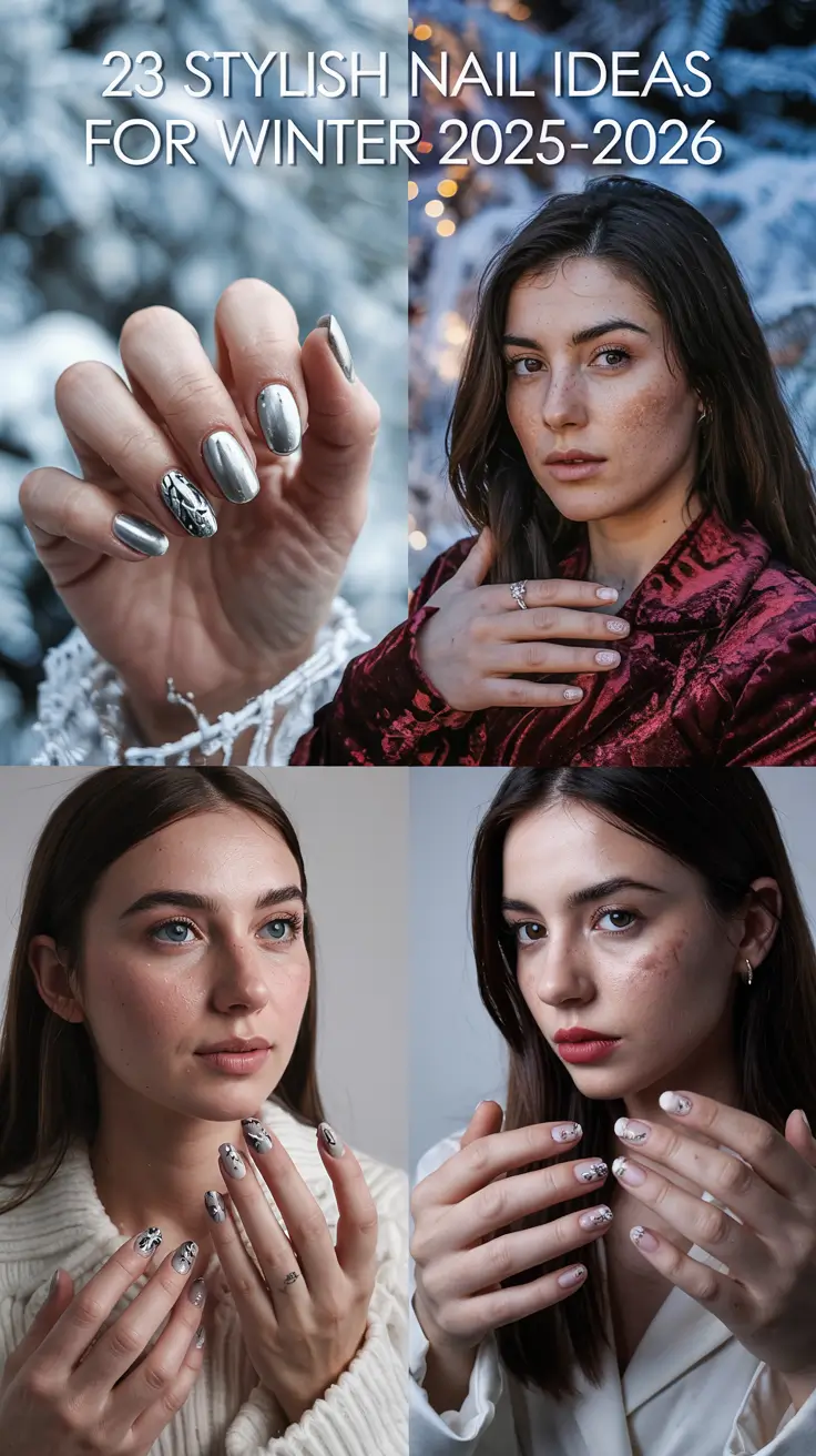 Stylish Nail Ideas for Winter 2025–2026: Classy, Cute & Elegant Winter Nail Designs You’ll Love
