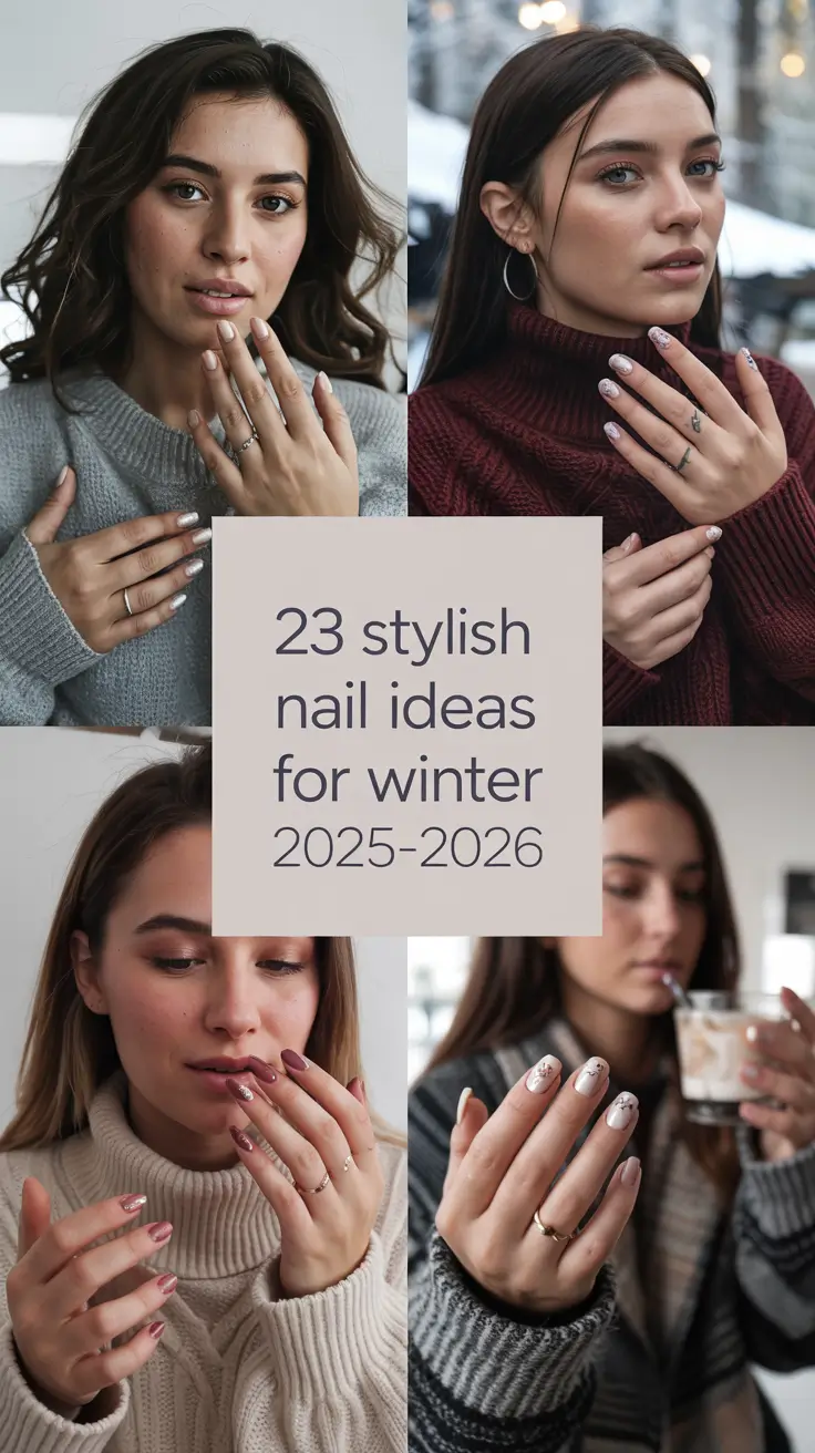 Stylish Nail Ideas for Winter 2025–2026: Classy, Cute & Elegant Winter Nail Designs You’ll Love