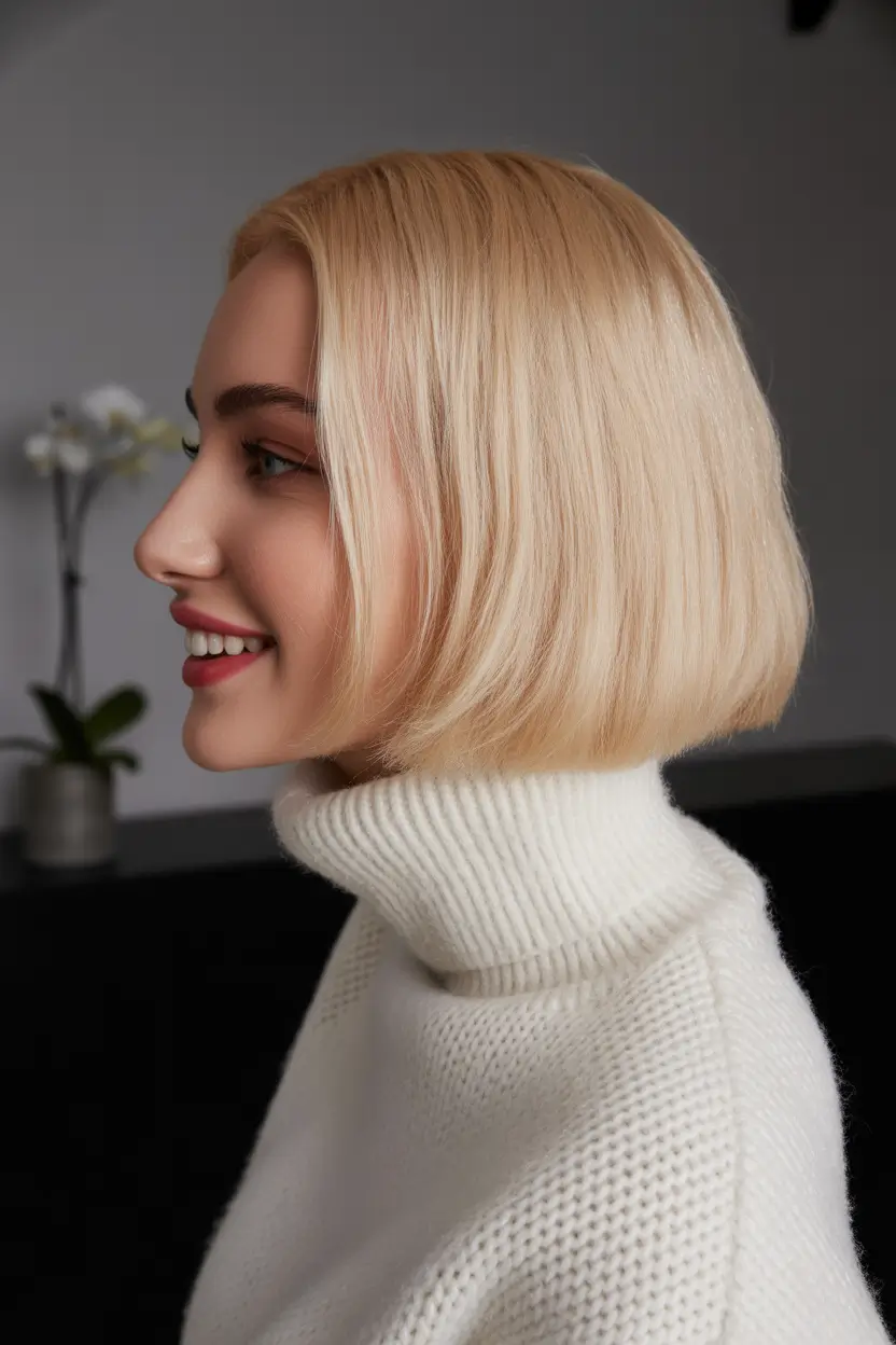short winter haircuts for women Vanilla Cream Short Bob