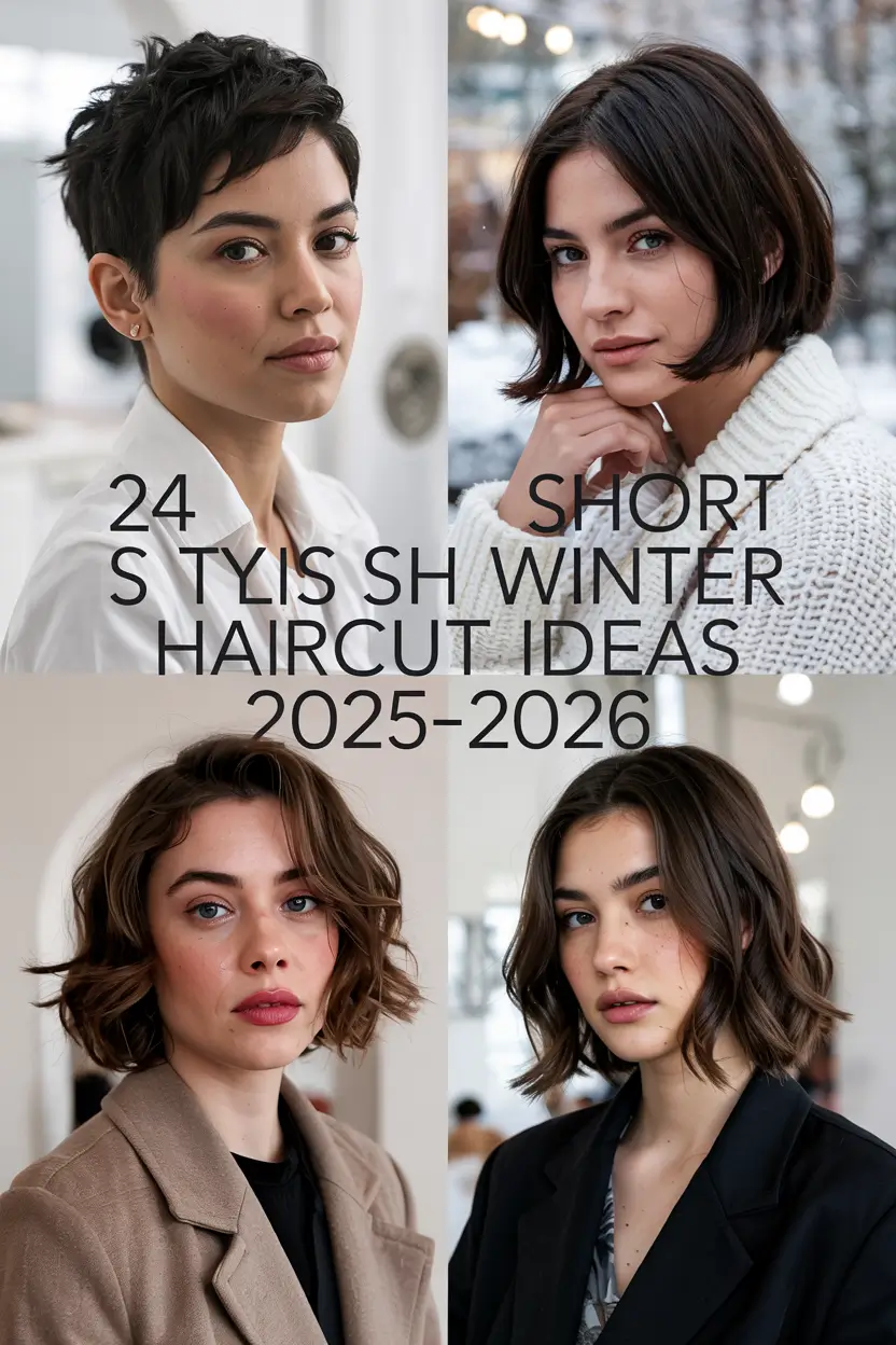 Stylish Short Winter Haircut Ideas 2025–2026: Chic, Cute & Effortlessly Modern Looks for Women