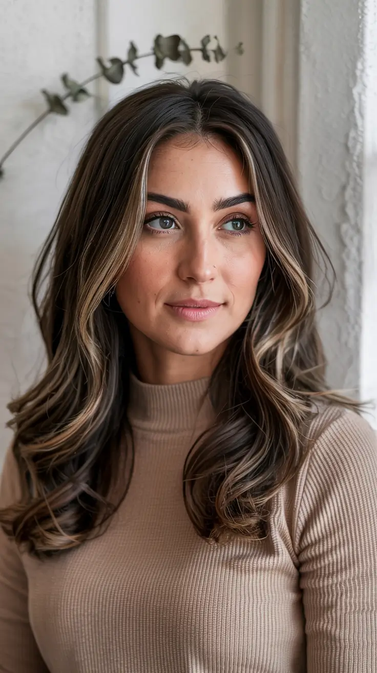 cute-winter-haircuts-for-women-hazelnut-balayage-waves