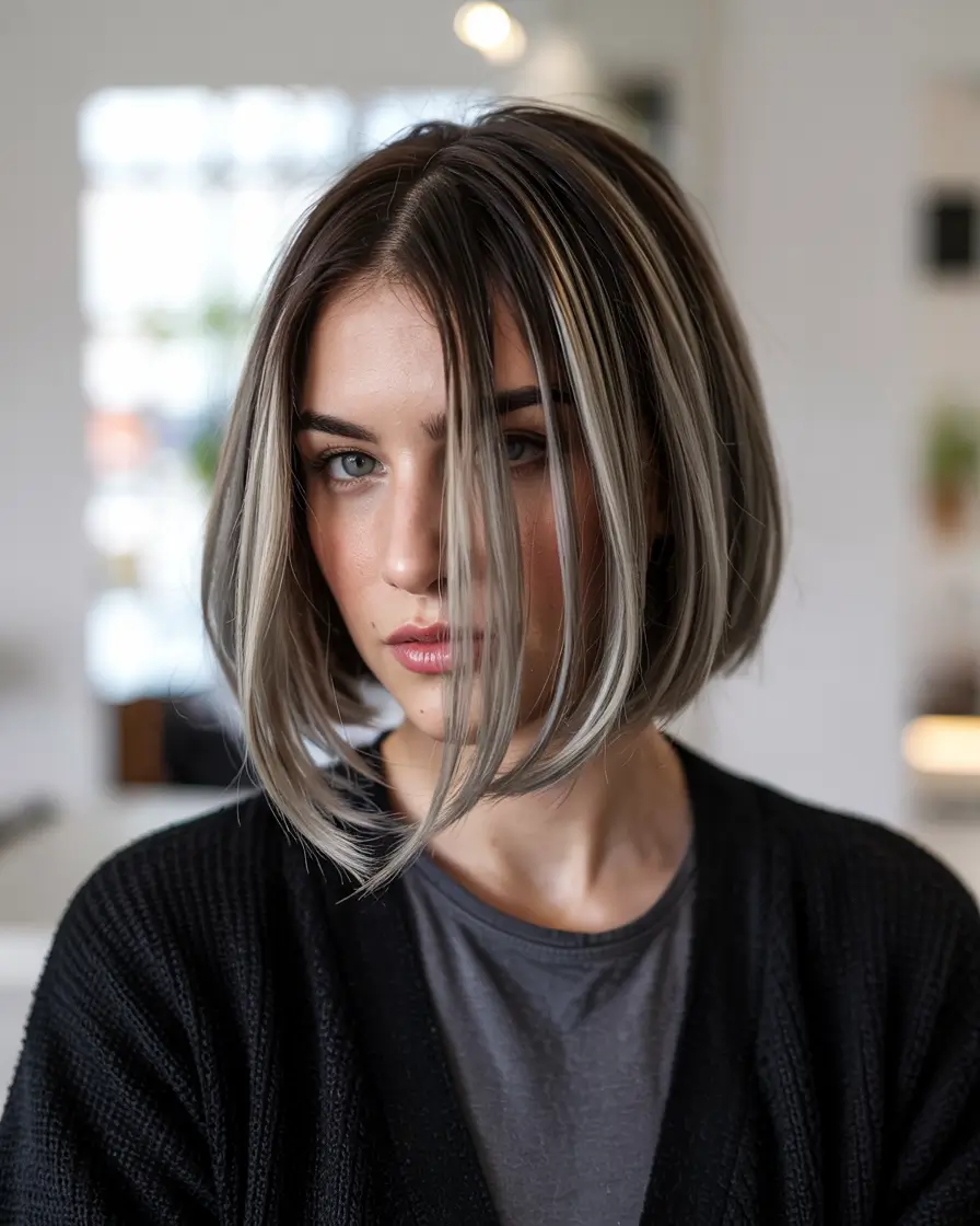 cute-winter-haircuts-for-women-frosted-gray-bob