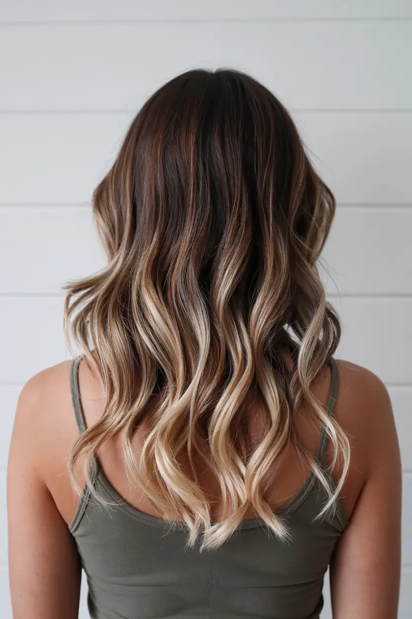 Trendy Cute Winter 2025-2026 Haircut Ideas Subtle Balayage Waves with Caramel Ends