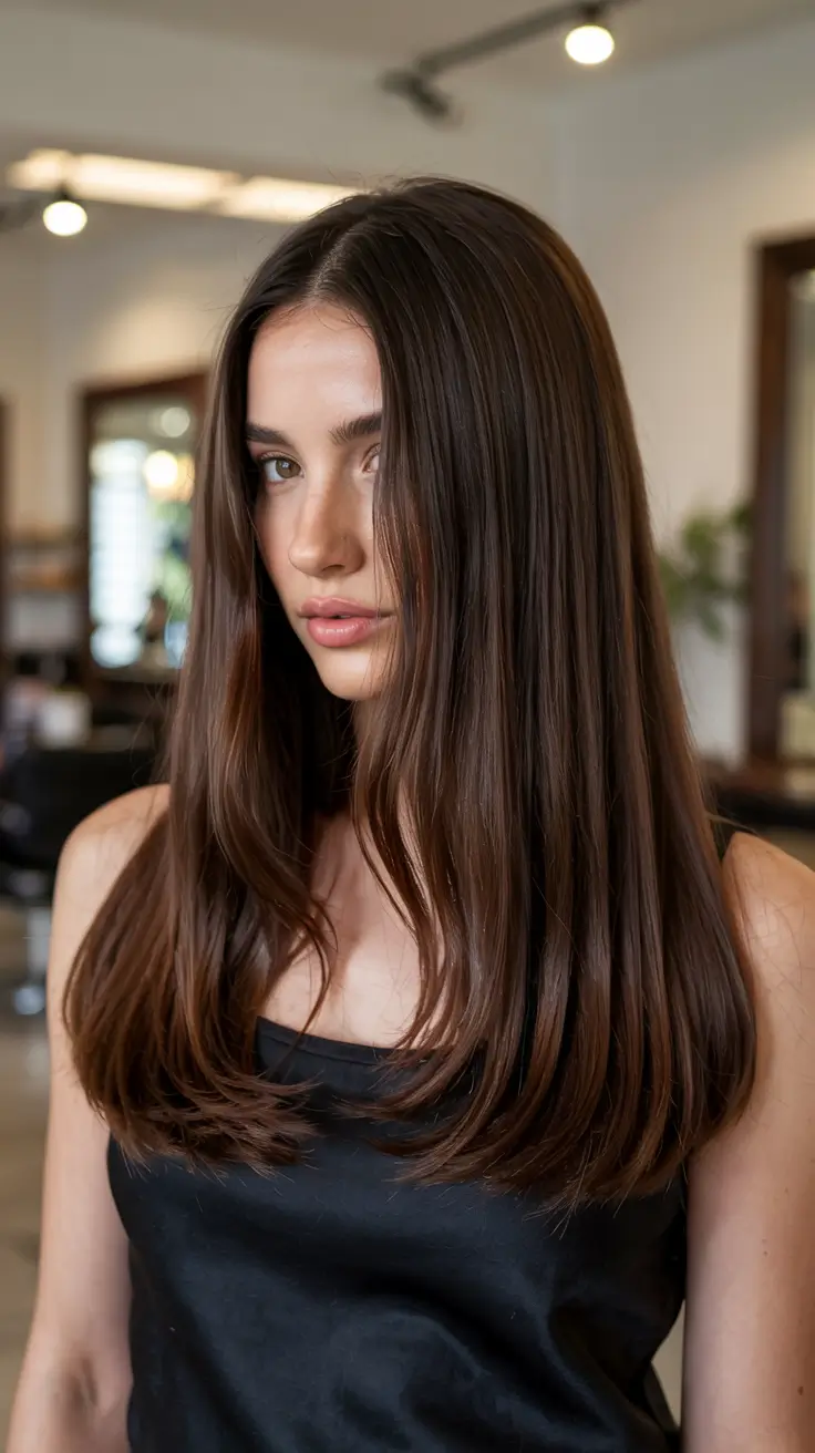 Trendy Cute Winter 2025-2026 Haircut Ideas Classic Glossy Layers for Long Hair