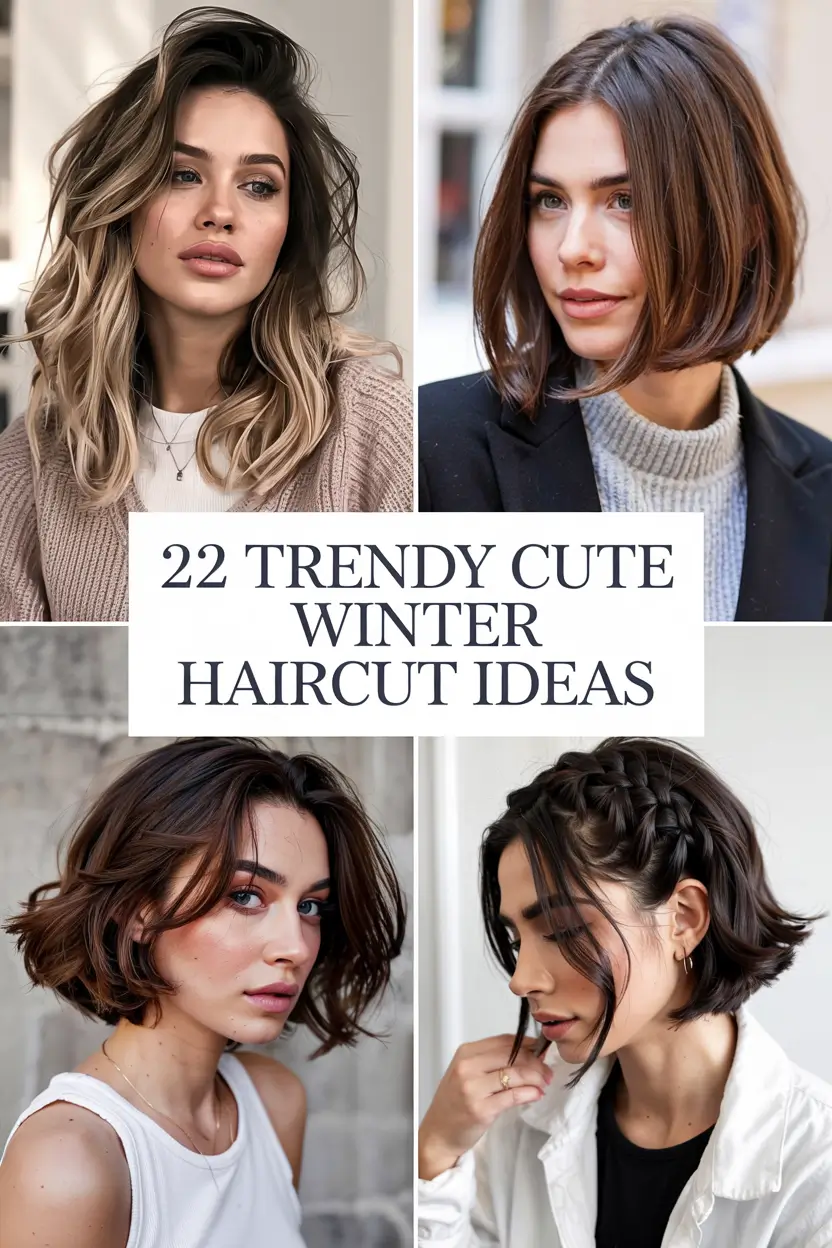 Trendy Cute Winter 2025–2026 Haircut Ideas for Women: Soft Bobs, Medium Layers & Long Hair Inspiration