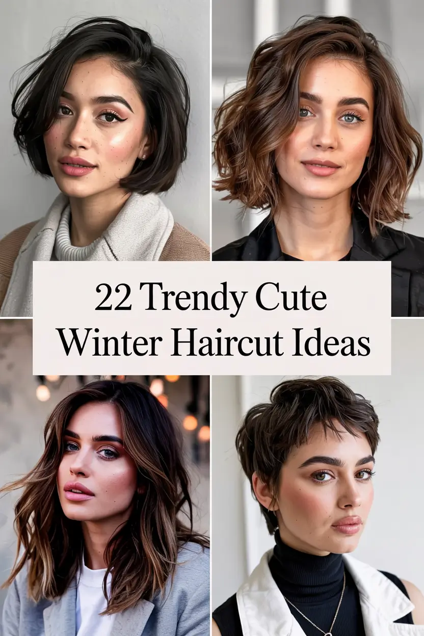 Trendy Cute Winter 2025–2026 Haircut Ideas for Women: Soft Bobs, Medium Layers & Long Hair Inspiration