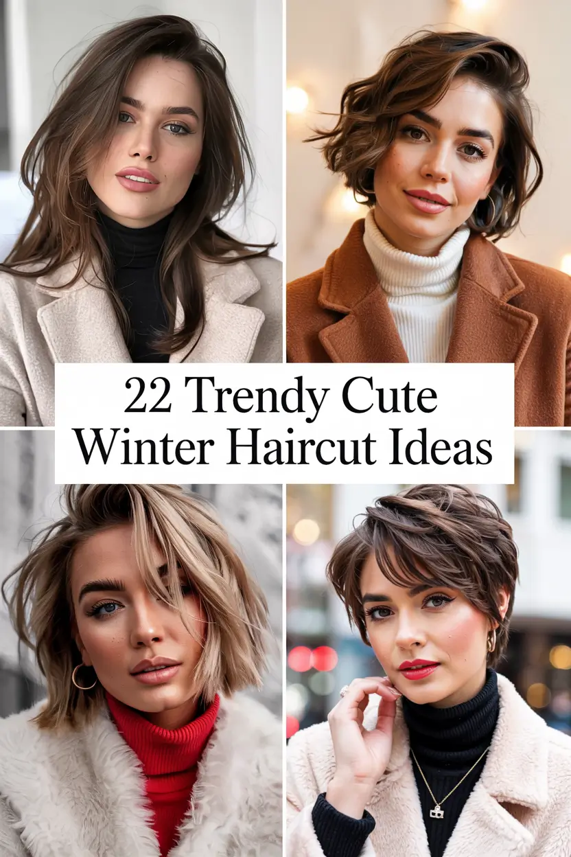 Trendy Cute Winter 2025–2026 Haircut Ideas for Women: Soft Bobs, Medium Layers & Long Hair Inspiration