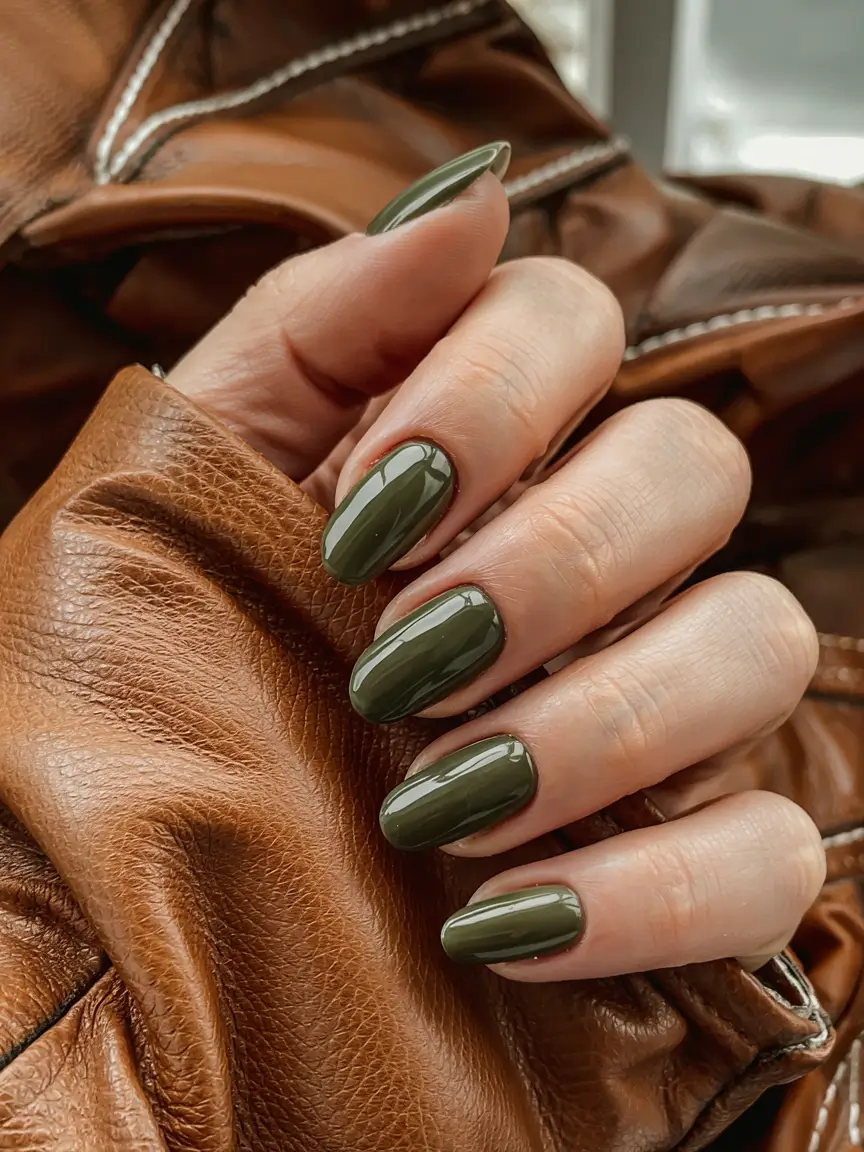 dark winter nail colors for spring Olive Luxe