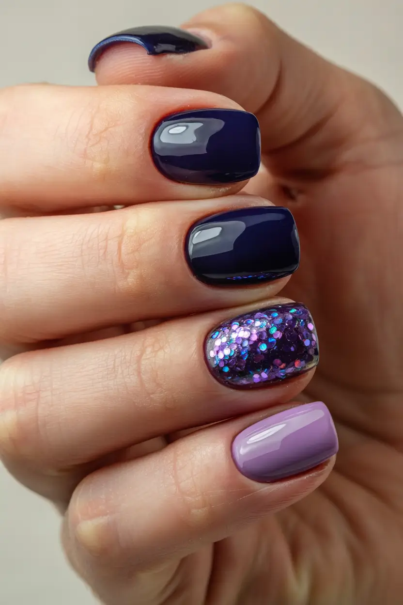 dark-winter-nail-colors-purple-Midnight-Glow-with-Lavender-Spark