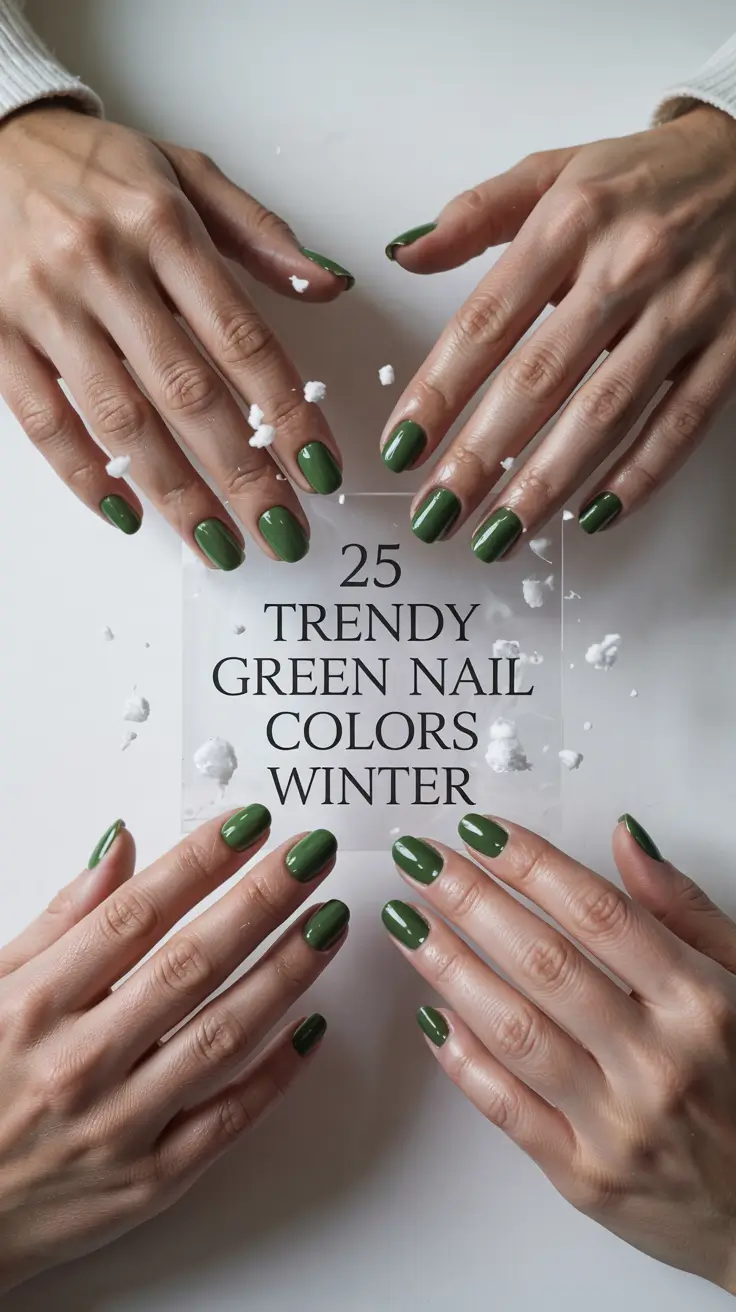 Trendy Green Nail Colors Winter 2025–2026: Fresh Ideas, Designs & Inspo for Every Style