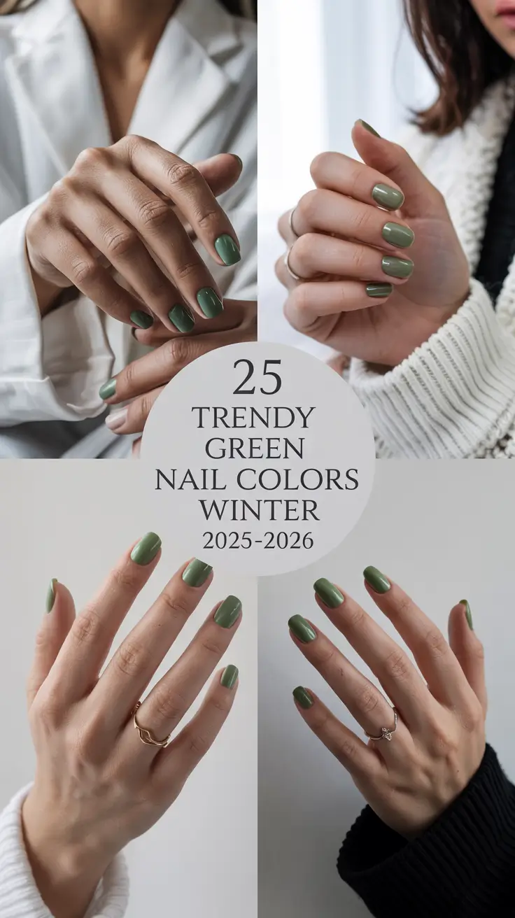 Trendy Green Nail Colors Winter 2025–2026: Fresh Ideas, Designs & Inspo for Every Style