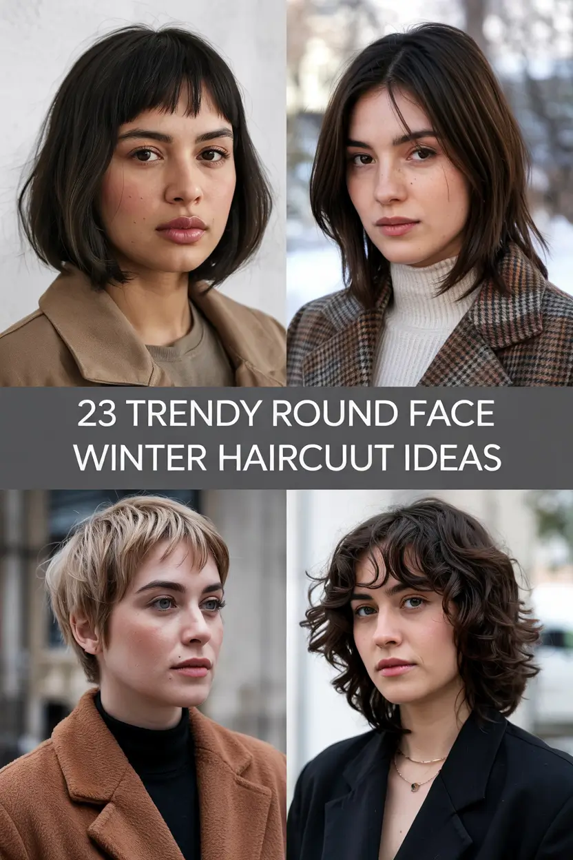 Trendy Round Face Winter Haircut Ideas 2025–2026: Fresh, Flattering Styles to Try This Season