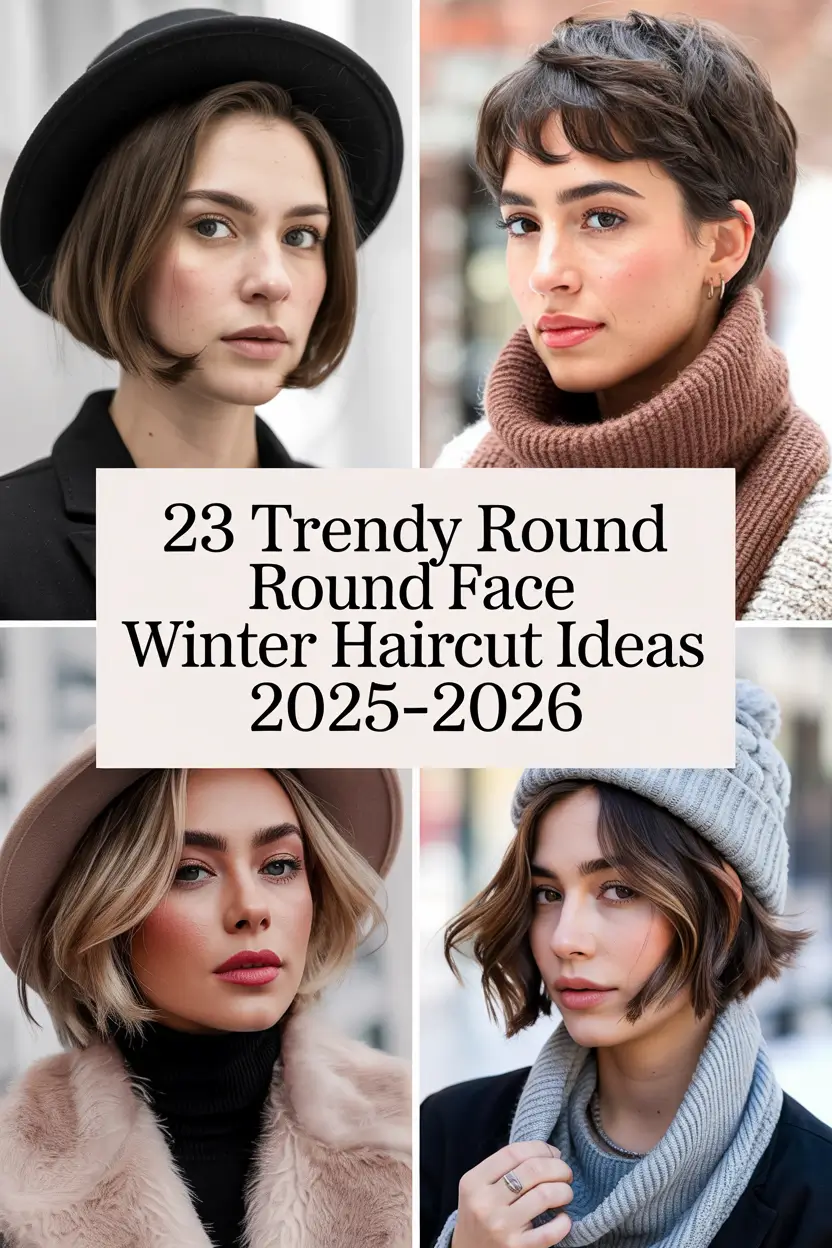 Trendy Round Face Winter Haircut Ideas 2025–2026: Fresh, Flattering Styles to Try This Season