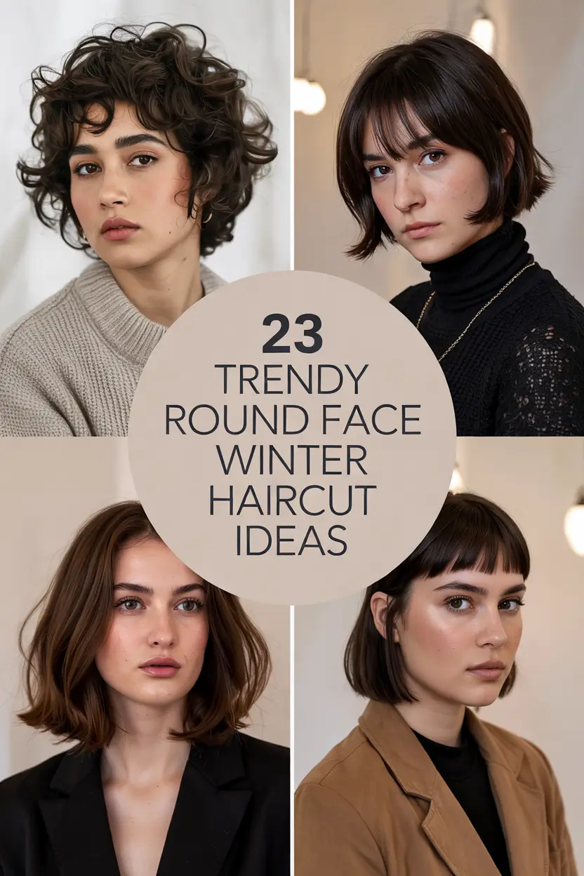 Trendy Round Face Winter Haircut Ideas 2025–2026: Fresh, Flattering Styles to Try This Season