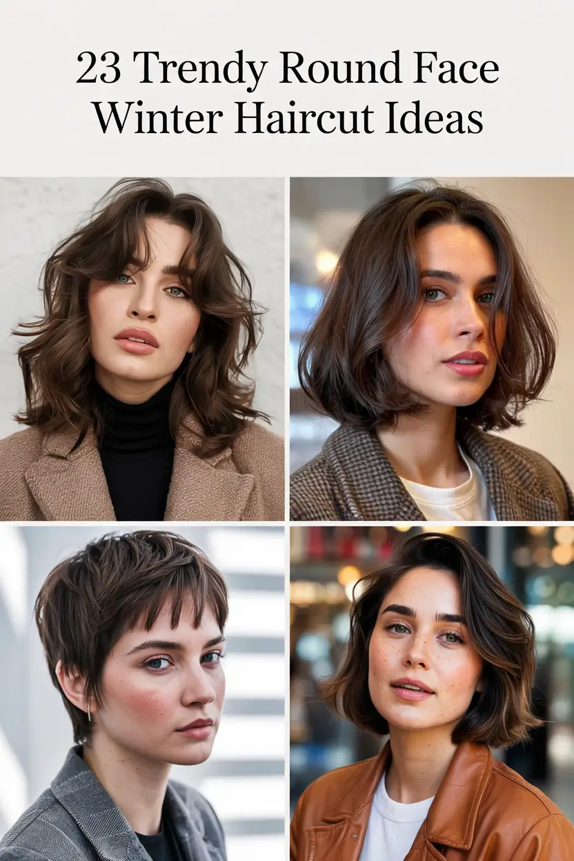 Trendy Round Face Winter Haircut Ideas 2025–2026: Fresh, Flattering Styles to Try This Season