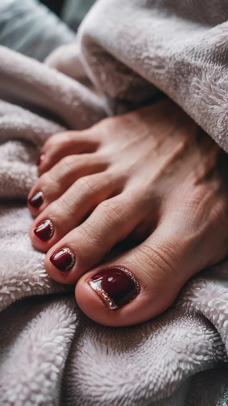 winter-toe-nails-mulled-wine-glam-with-gold-frame