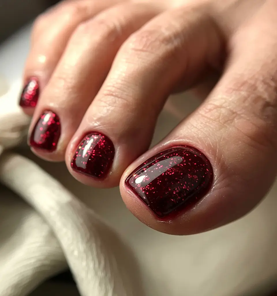 winter-nails-toes-crimson-sparkle-for-festive-nights