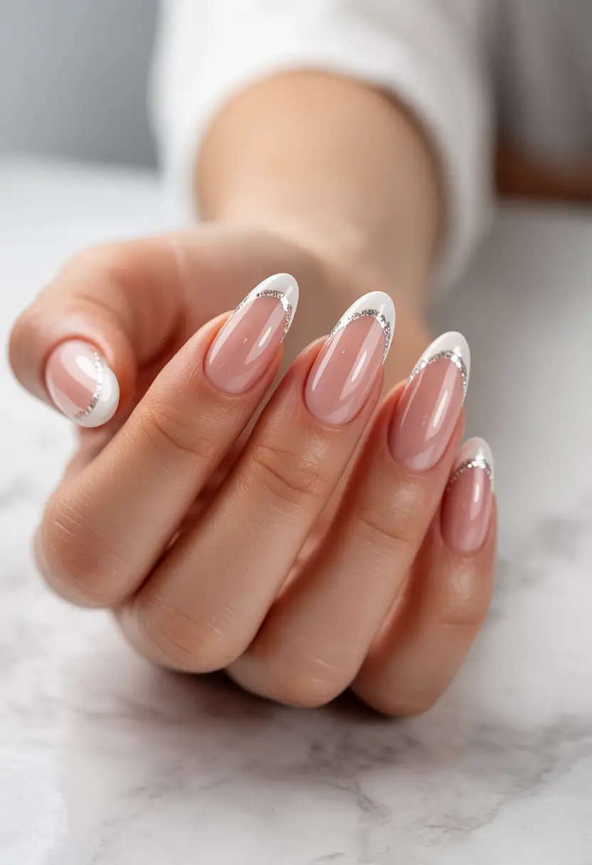 Trendy Winter Dip Nails 2025 2026 Gilded French Perfection