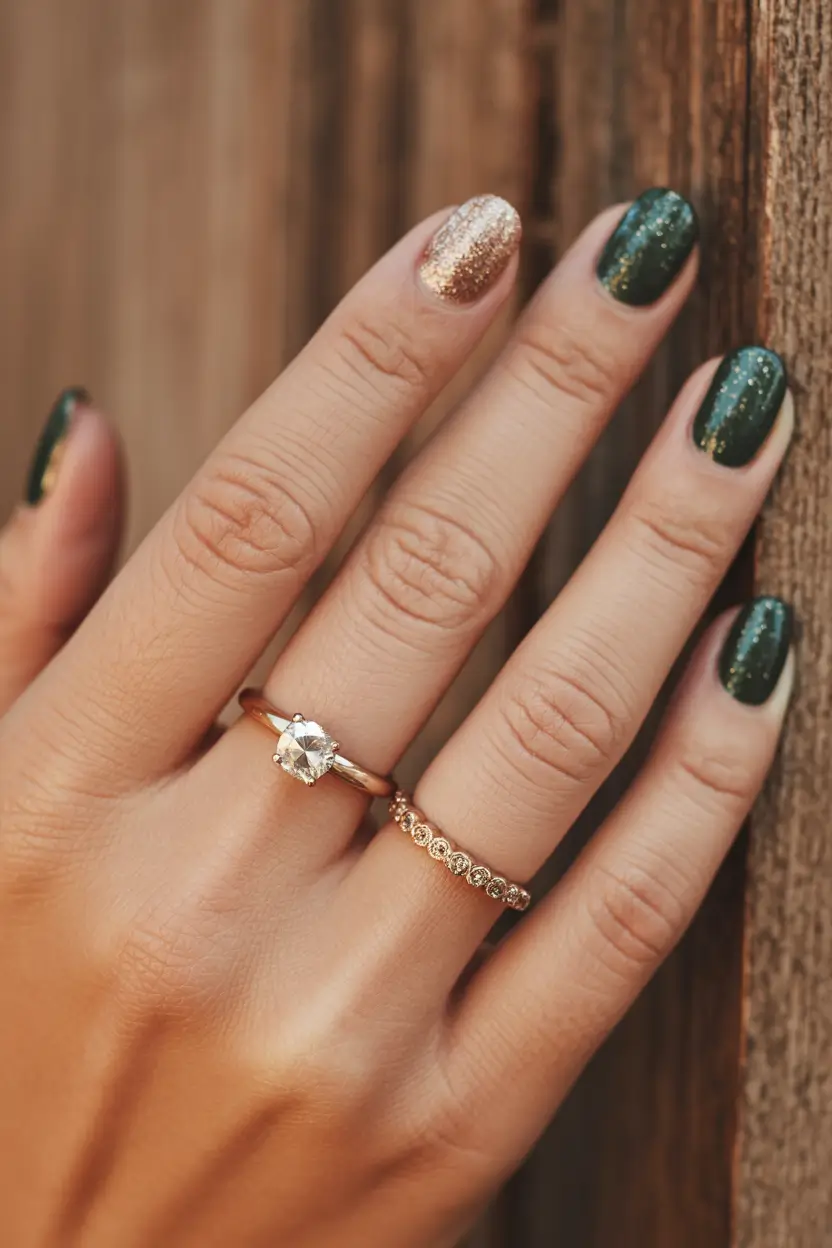 dip nail ideas winter Emerald Lights