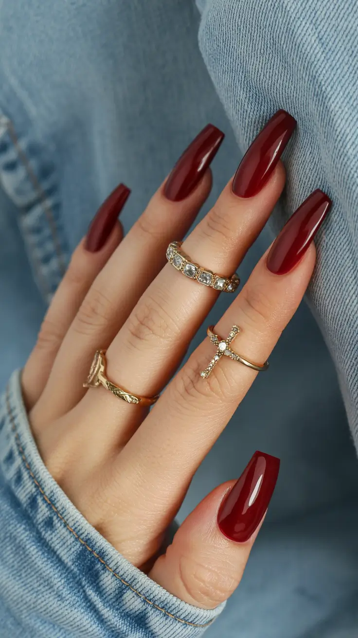 Trendy Winter Dip Nails 2025 2026 Classic Crimson Confidence