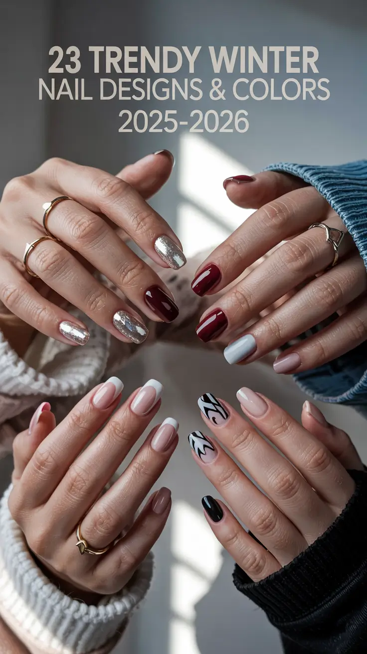 Trendy Winter Nail Designs & Colors 2025–2026: Fresh Ideas for a Stylish Cold Season