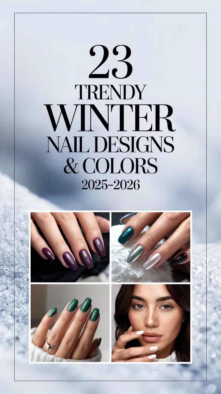 Trendy Winter Nail Designs & Colors 2025–2026: Fresh Ideas for a Stylish Cold Season