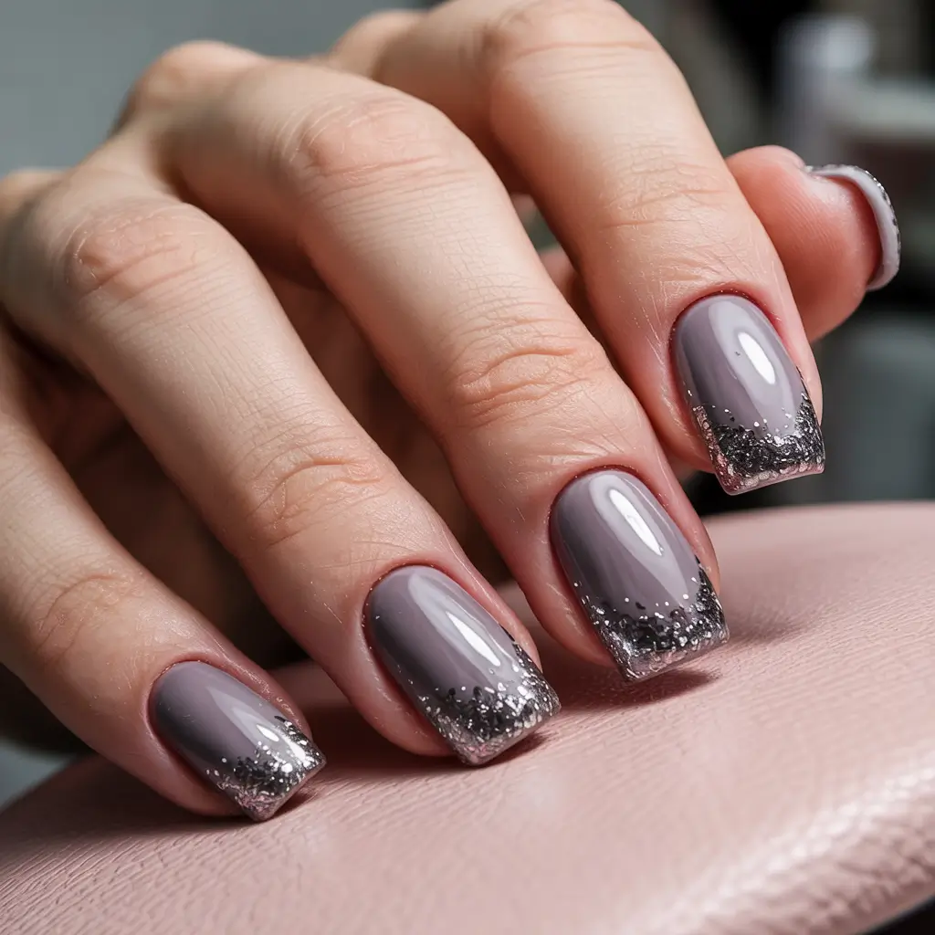 winter nails simple Steel Frost