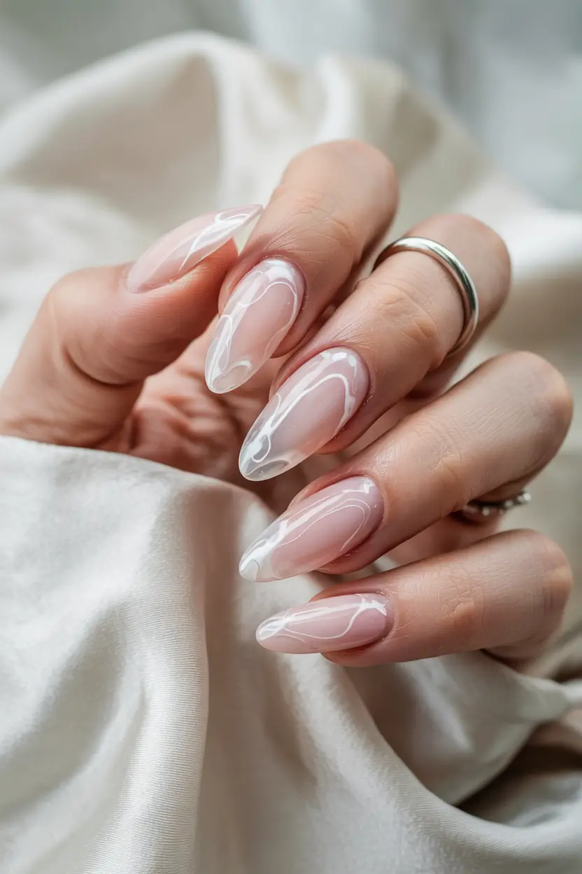 winter nails design Frozen Petals