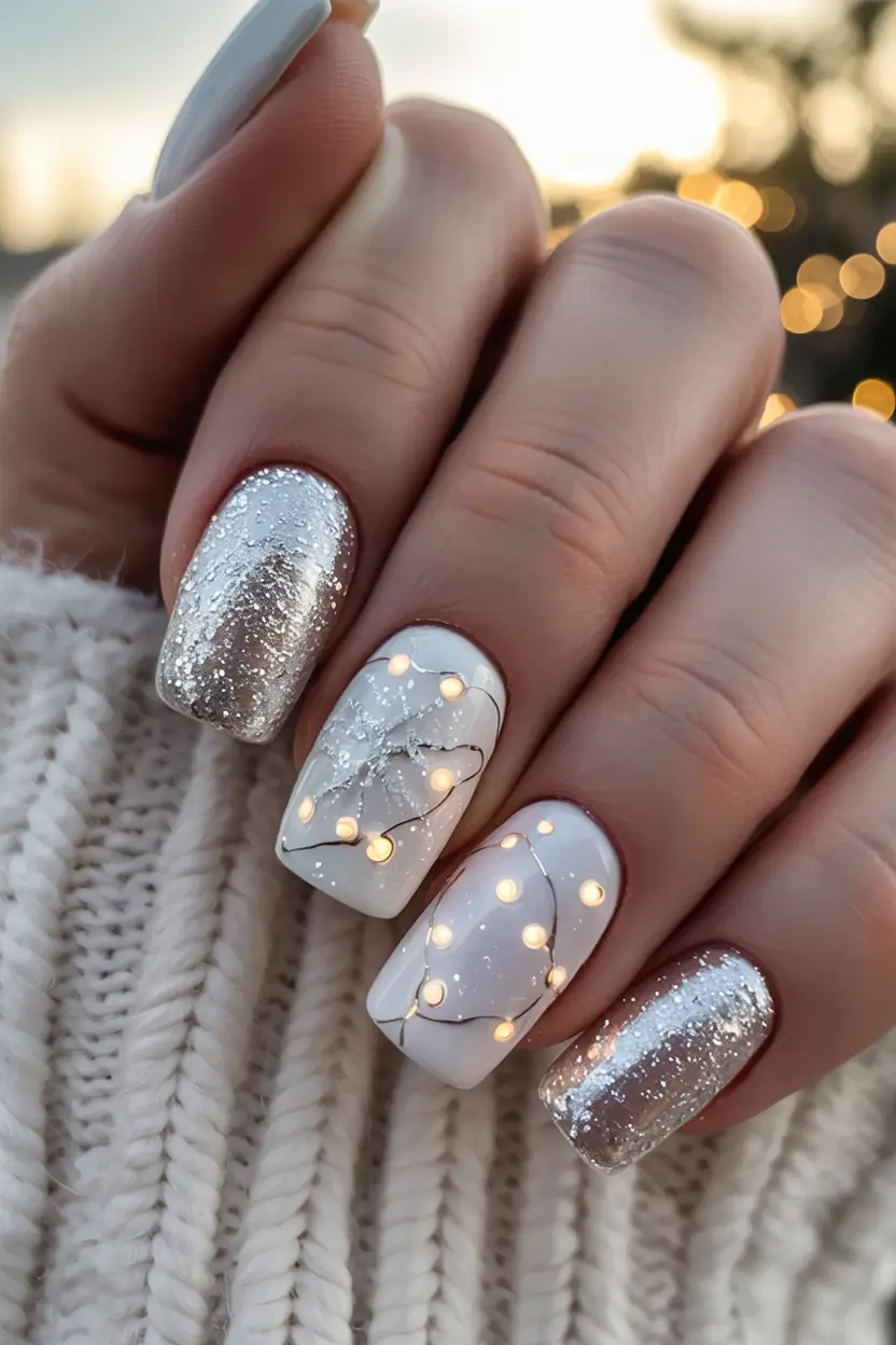 winter nails ideas Winter Glow Lights