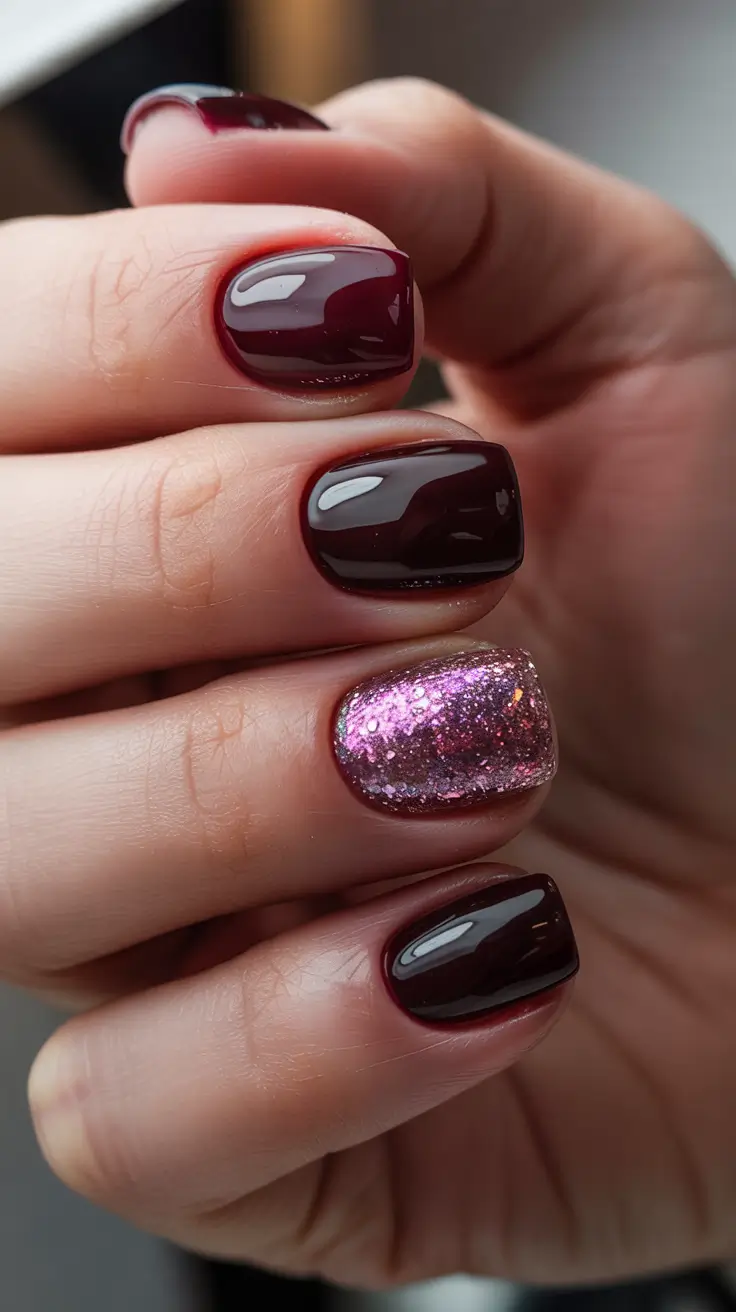 winter nails ideas Berry Luxe Velvet