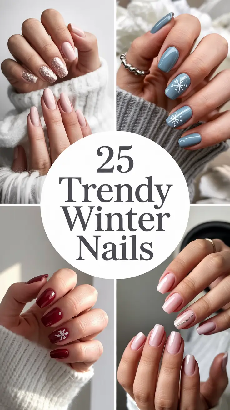 Trendy Winter Nails 2025–2026: Chic, Sparkly, and Cozy Designs You’ll Want to Try This Season