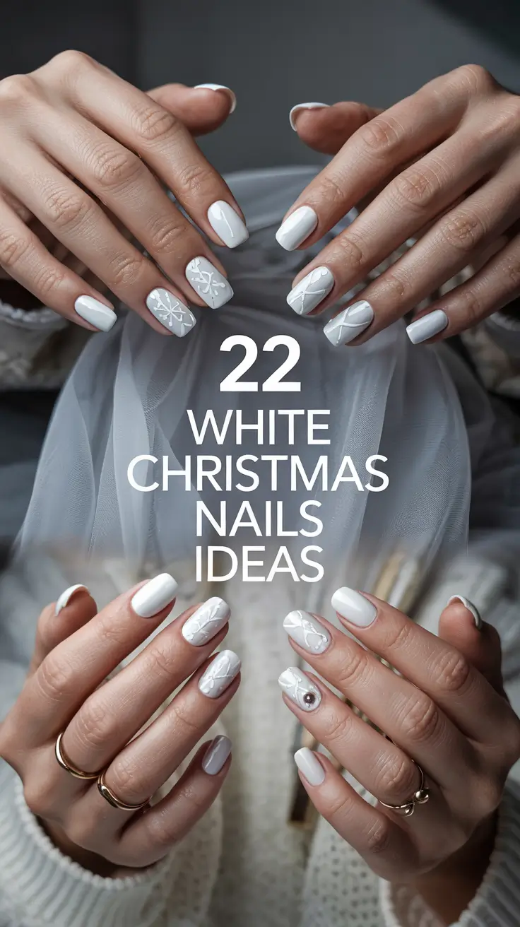 White Christmas Nails Ideas 2025: Sparkly, Chic, and Easy Winter Manicure Inspo