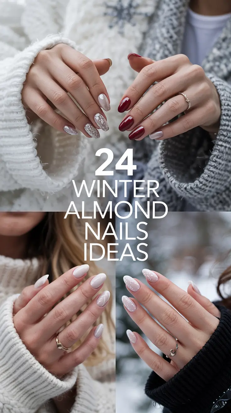 Winter Almond Nails Ideas 2025–2026: Classy, Cute & Cozy Designs to Try This Season