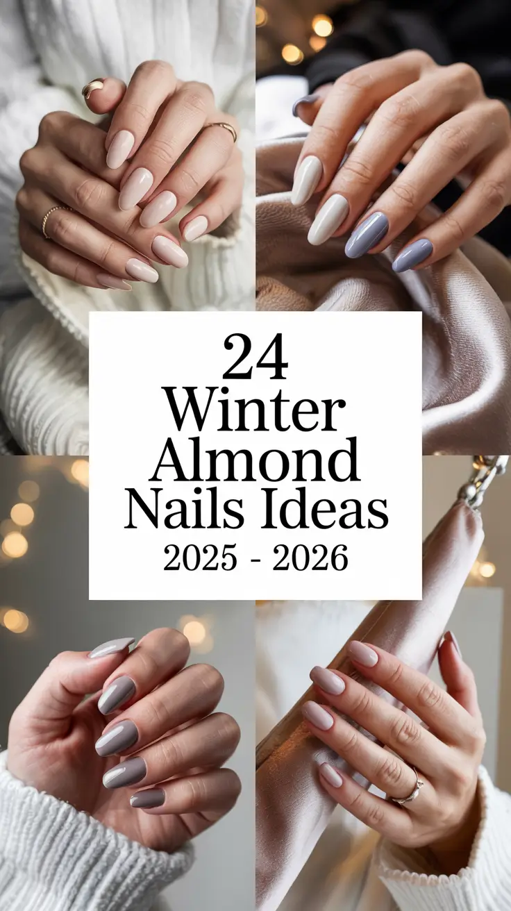 Winter Almond Nails Ideas 2025–2026: Classy, Cute & Cozy Designs to Try This Season