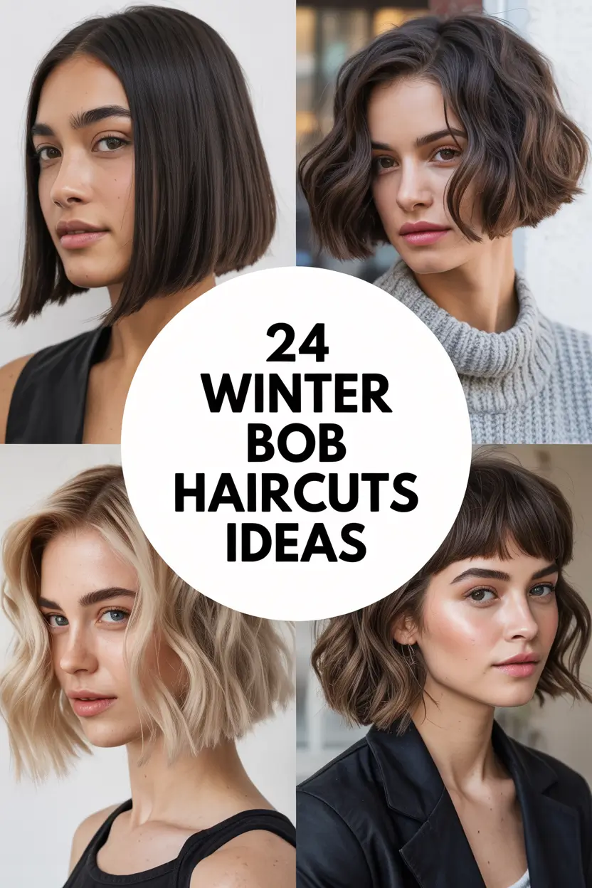 Winter Bob Haircuts Ideas 2025 / 2026 – Fresh Cuts, Colors & Outfits