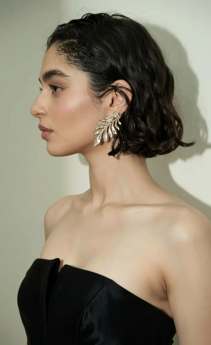 winter formal hairstyles Wet Look Short Curls