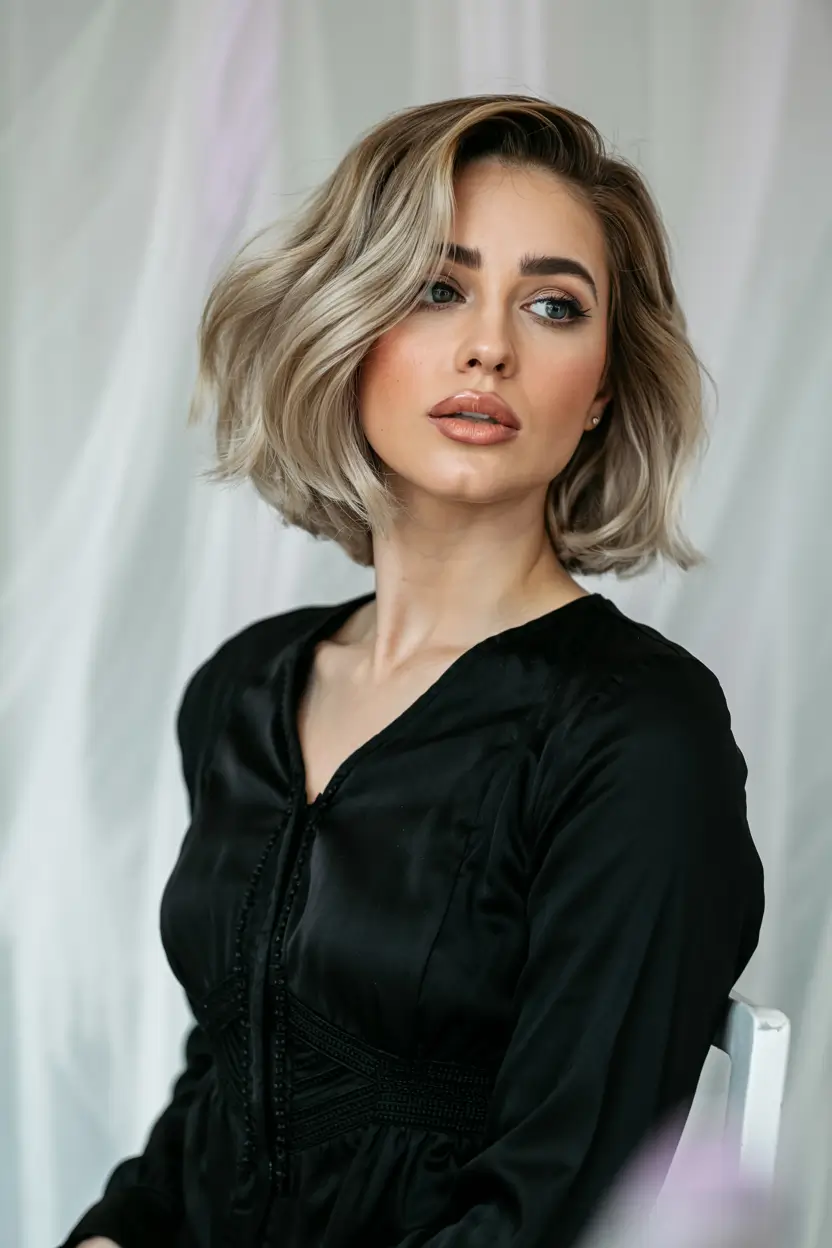 winter formal hairstyles Champagne Blonde Waves with Volume