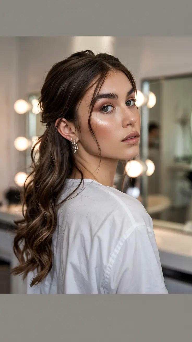 winter formal hairstyles Romantic Half-Up with Loose Curls