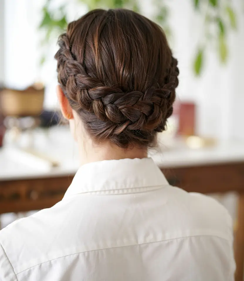 winter formal hairstyles Chic Braided Updo