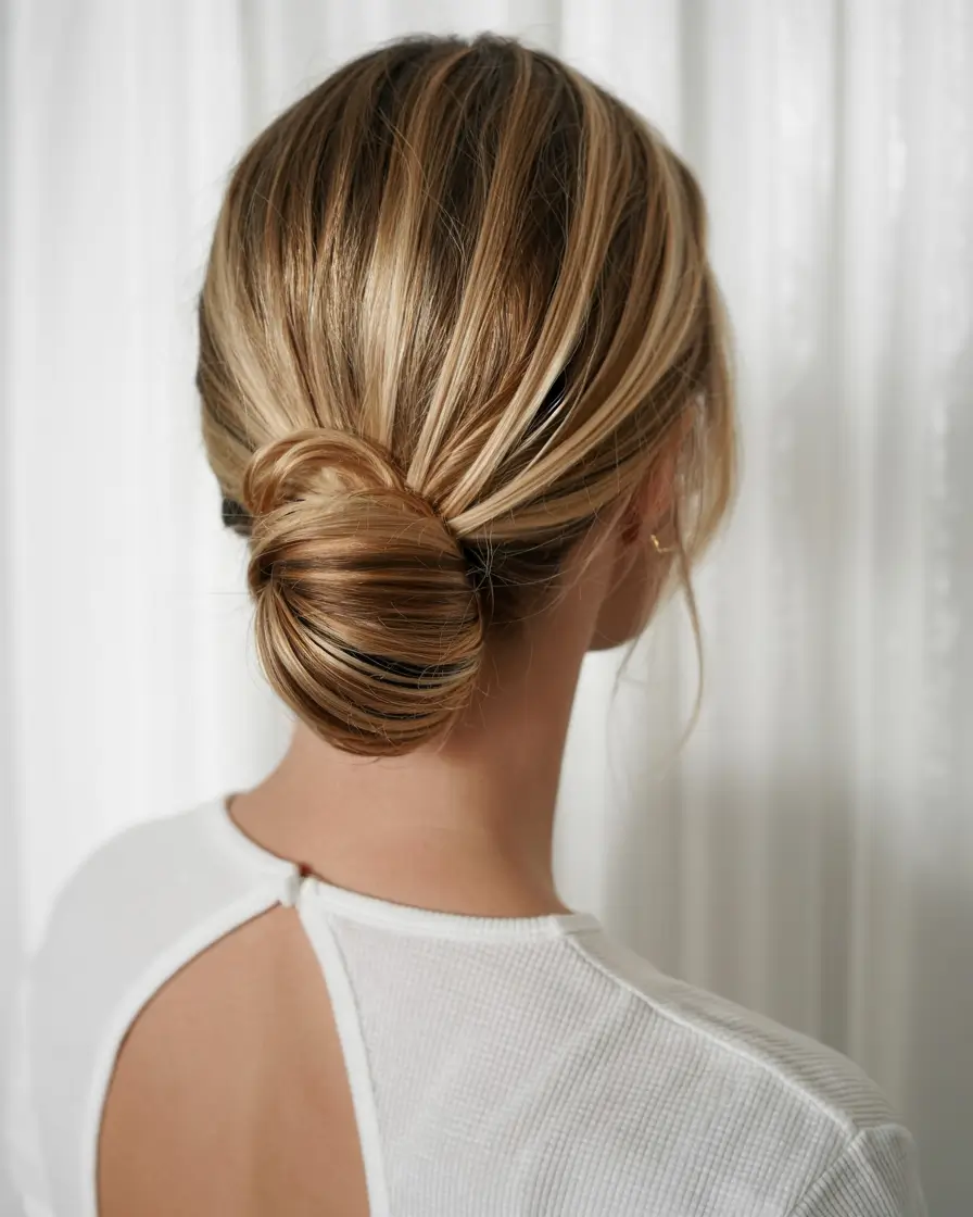 winter formal hairstyles Low Polished Knot