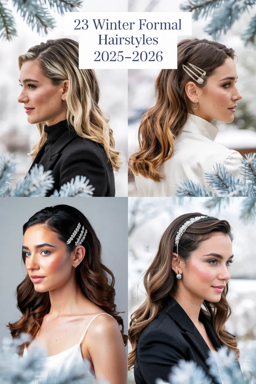 Winter Formal Hairstyles 2025–2026: Elegant, Easy & Chic Hair Ideas for Every Length