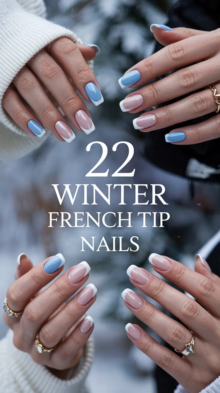 Winter French Tip Nails 2025–2026: Classy, Sparkling & Trendy Nail Designs to Try This Season