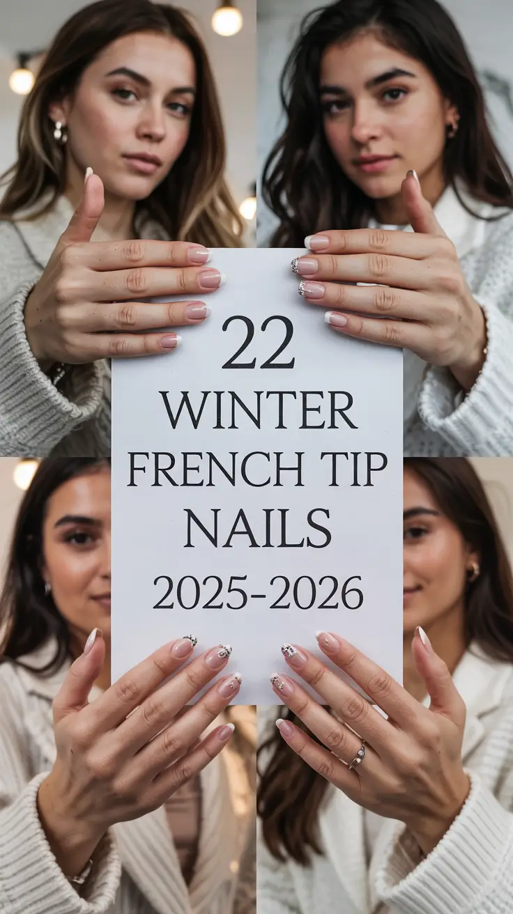 Winter French Tip Nails 2025–2026: Classy, Sparkling & Trendy Nail Designs to Try This Season