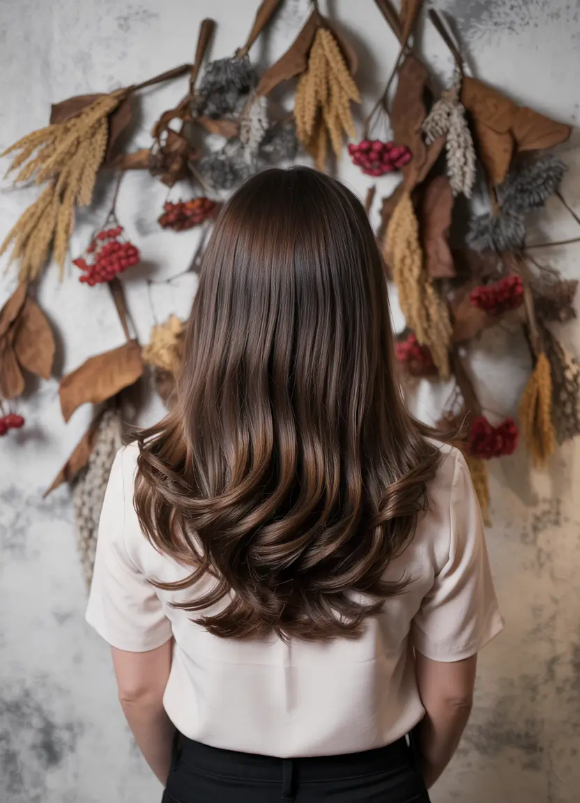 Winter Haircuts 2025-2026 Chocolate Cascade with Polished Ends