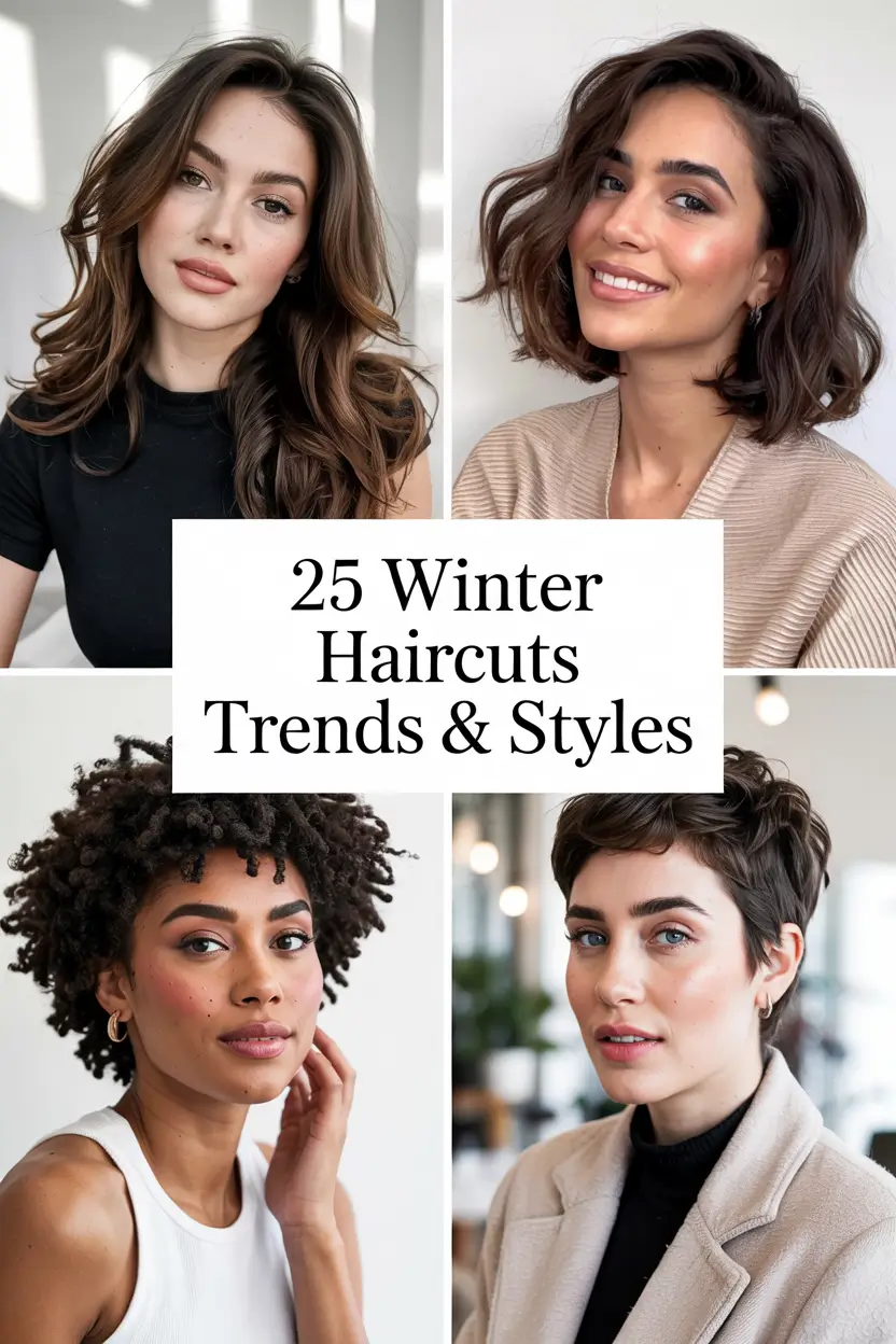Winter Haircuts 2025–2026 Trends & Styles: Fresh Medium, Long & Short Hair Ideas for the Cold Season